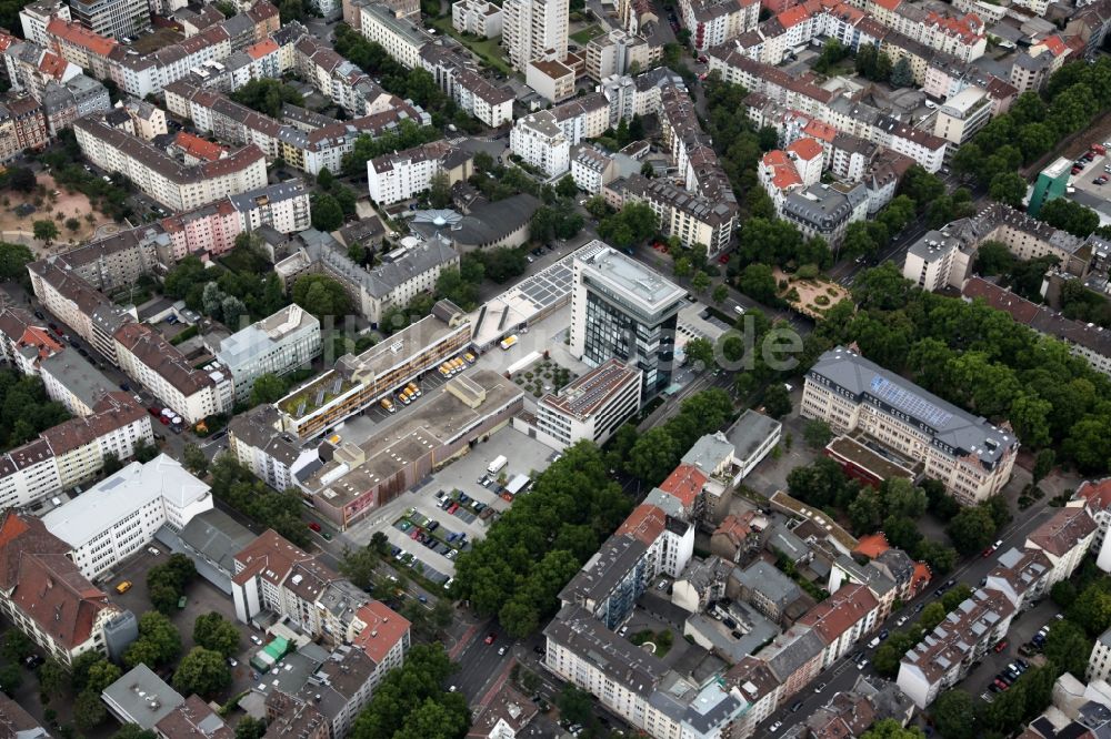 Luftaufnahme Mainz - Neues Verwaltungsgebäude der MVG Mainzer Verkehrsgesellschaft mbH in Mainz im Bundesland Rheinland-Pfalz