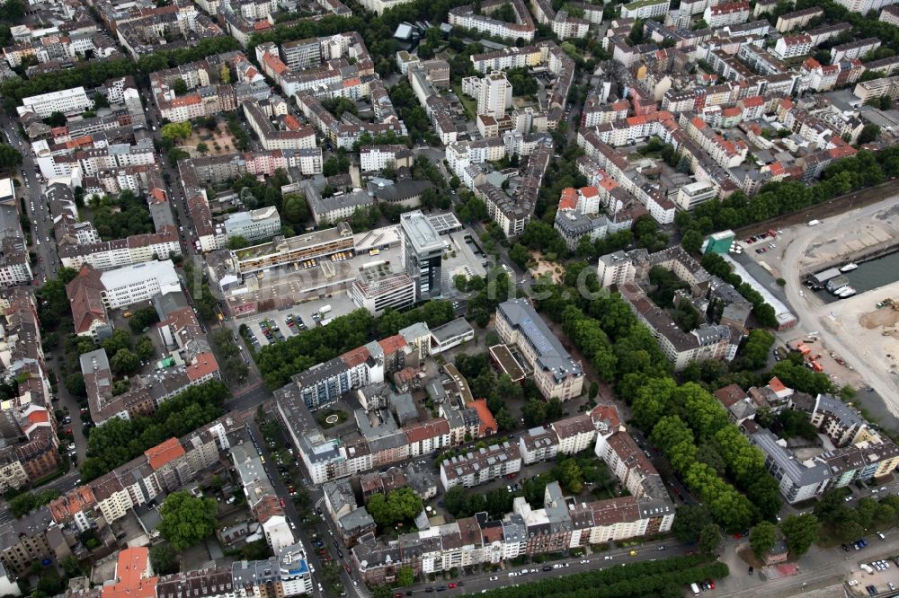 Mainz aus der Vogelperspektive: Neues Verwaltungsgebäude der MVG Mainzer Verkehrsgesellschaft mbH in Mainz im Bundesland Rheinland-Pfalz