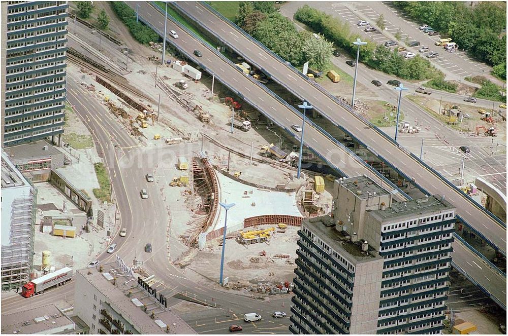 Halle von oben - Neugestaltung des Riebeckplatzes