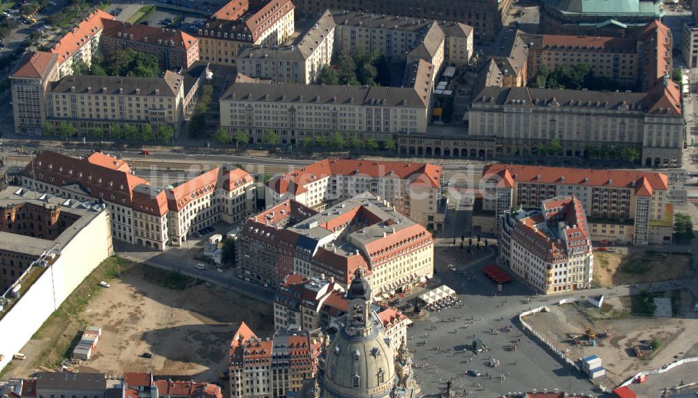 Dresden von oben - Neumarkt und Altmarkt in Dresden