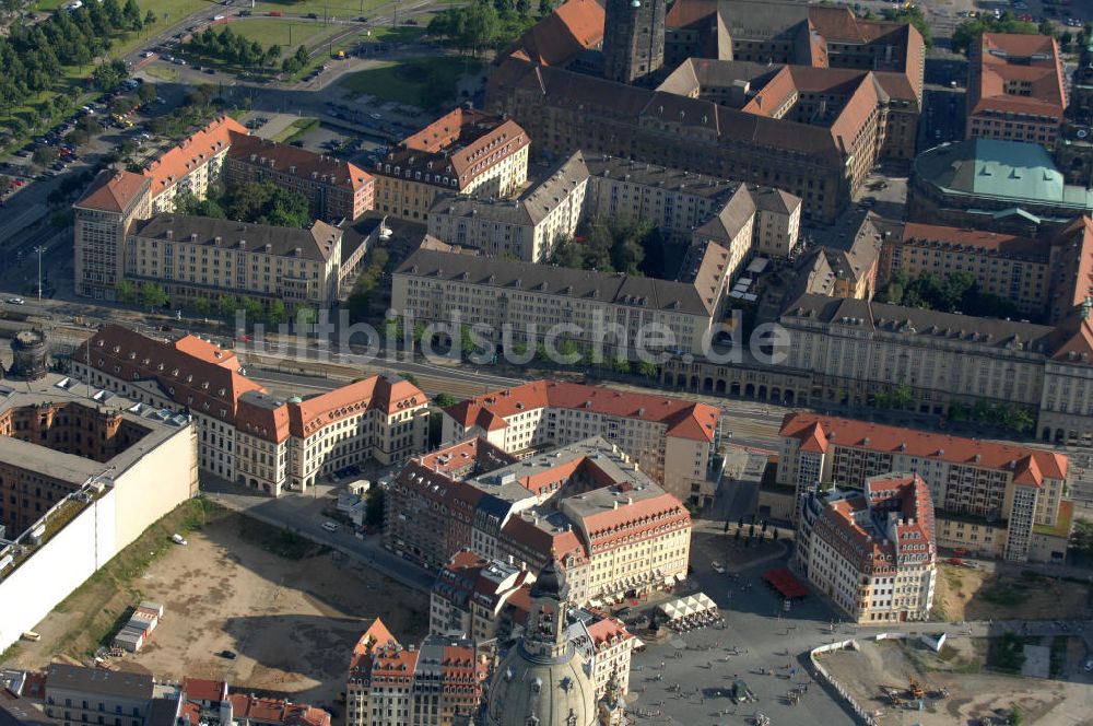 Dresden aus der Vogelperspektive: Neumarkt und Altmarkt in Dresden