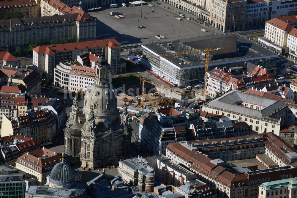 Dresden von oben - Neumarkt in Dresden im Bundesland Sachsen