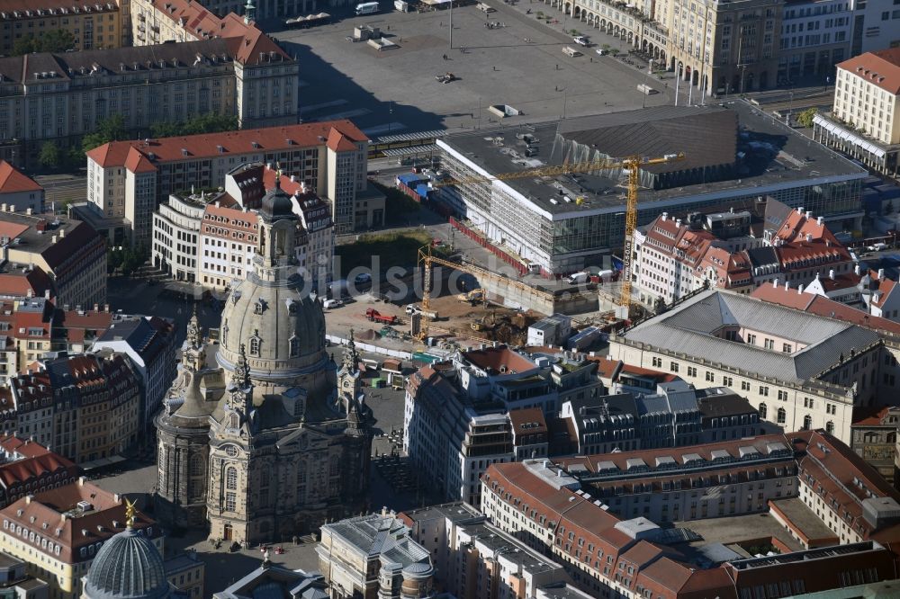 Dresden aus der Vogelperspektive: Neumarkt in Dresden im Bundesland Sachsen