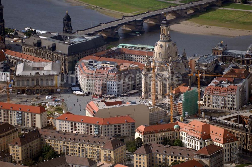 DRESDEN aus der Vogelperspektive: Neumarkt und Frauenkirche Dresden