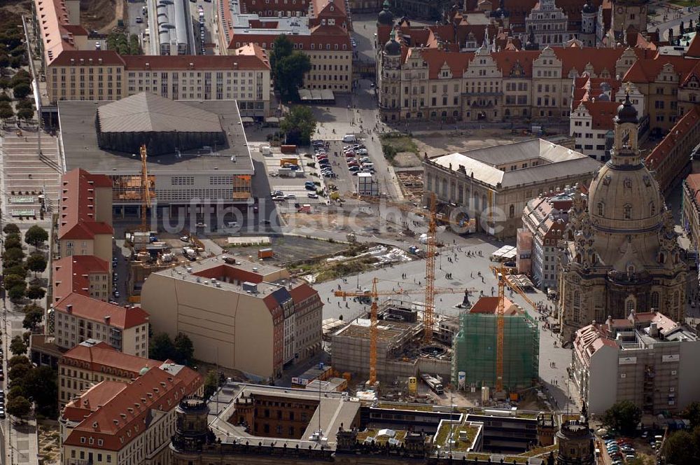 DRESDEN aus der Vogelperspektive: Neumarkt und Frauenkirche Dresden