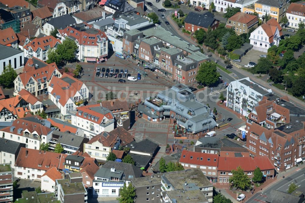 Luftaufnahme Ibbenbüren - Neumarkt im Innenstadt- Zentrum von Ibbenbüren im Bundesland Nordrhein-Westfalen