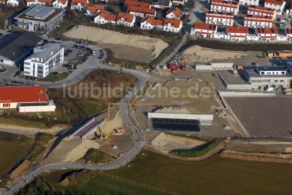 Neuried aus der Vogelperspektive: Neuried Blick auf den Erweiterungsbau der M4