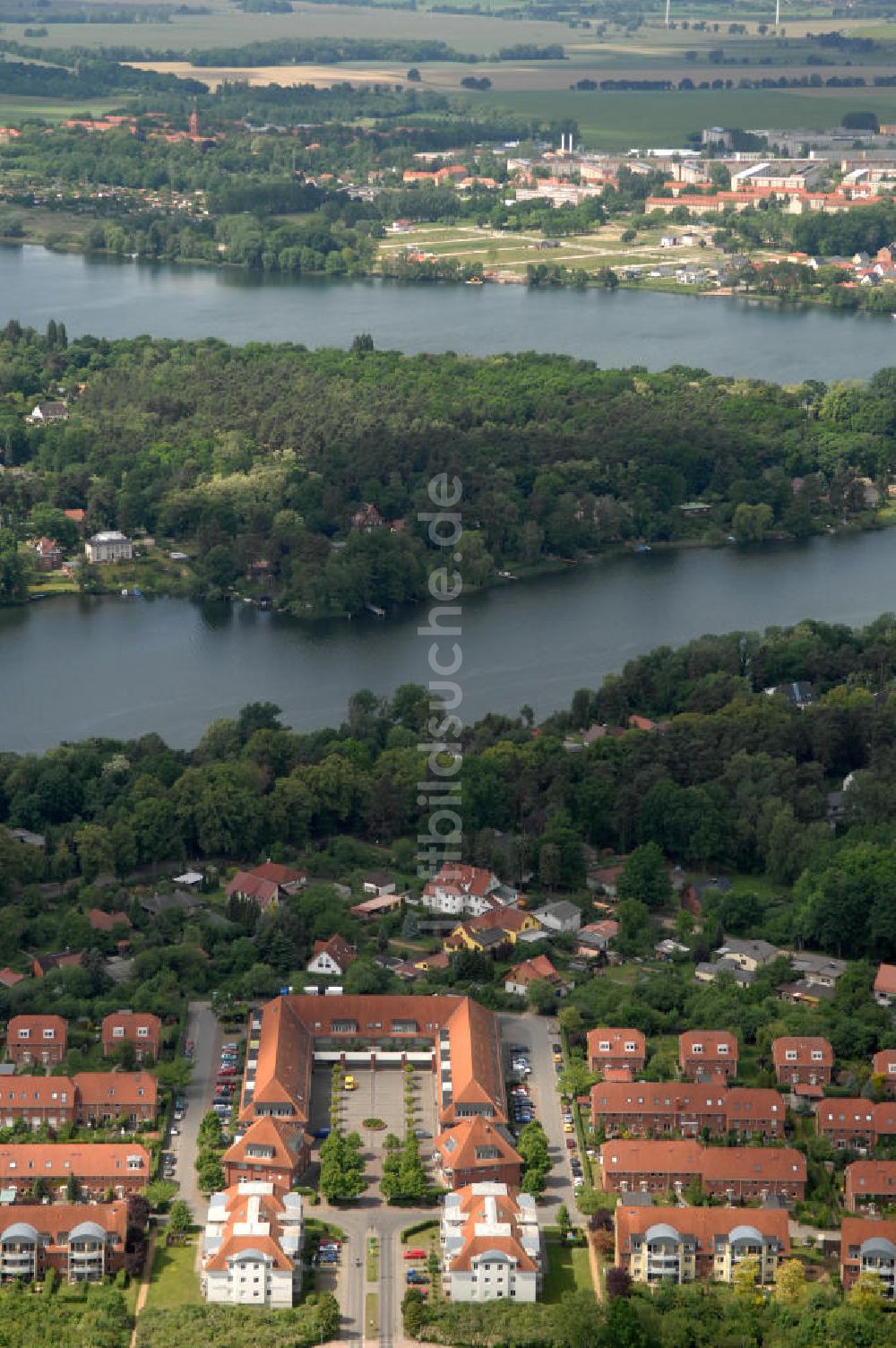 Neuruppin von oben - Neuruppin am Ruppiner See