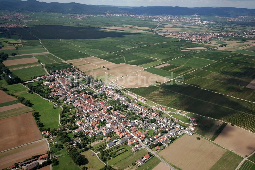 Duttweiler von oben - Neustadt an der Weinstraße OT Duttweiler im Bundesland Rheinland-Pfalz