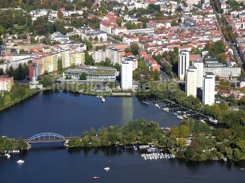 Potsdam von oben - Neustädter Havelbucht und Stadtzentrum Potsdam