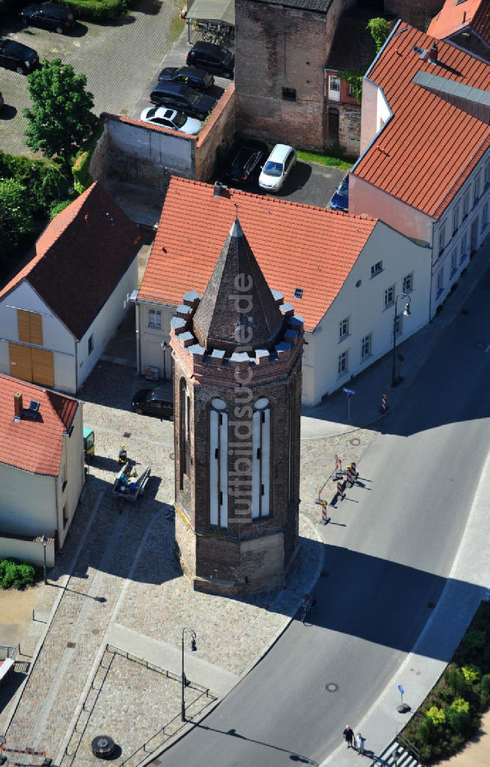 Luftaufnahme Brandenburg - Neustädter Mühlentorturm Brandenburg Hafel