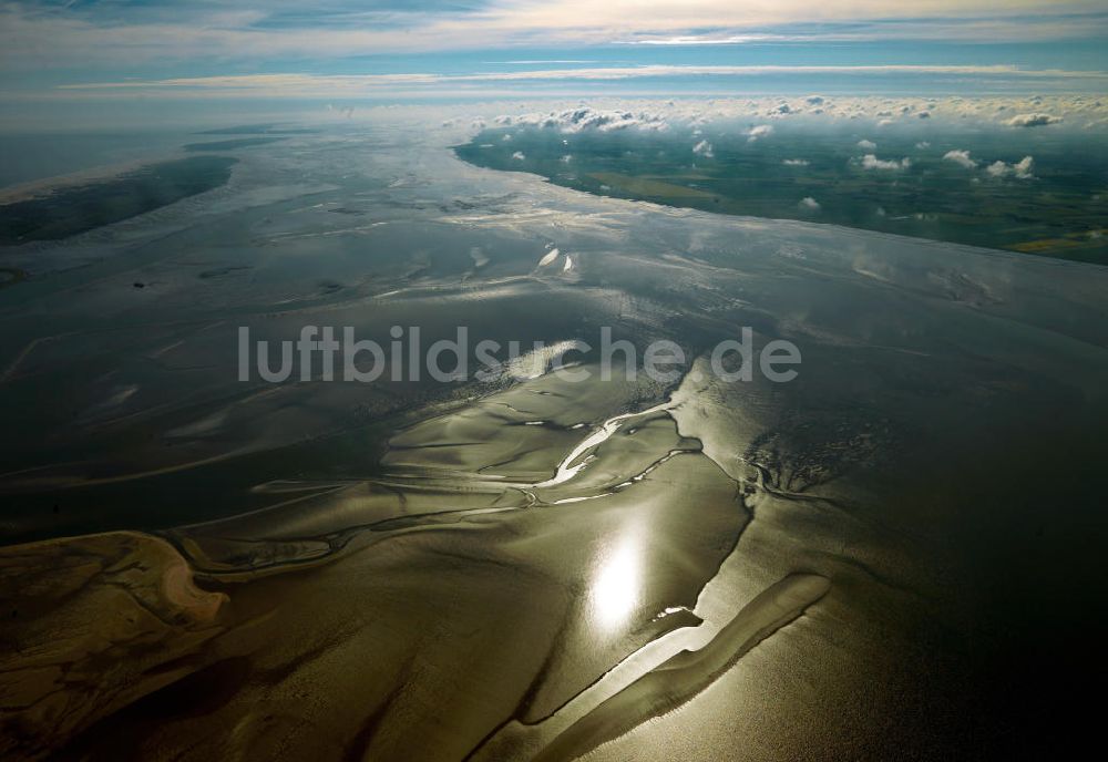 Luftbild Norderney - Niedersächsische Wattenmeer bei Norderney im gleichnamigen Nationalpark