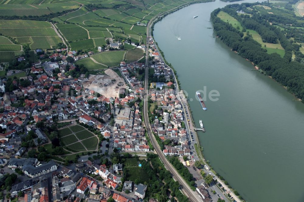 Luftbild Nierstein - Nierstein ist eine Ortsgemeinde im Landkreis Mainz-Bingen in Rheinland-Pfalz