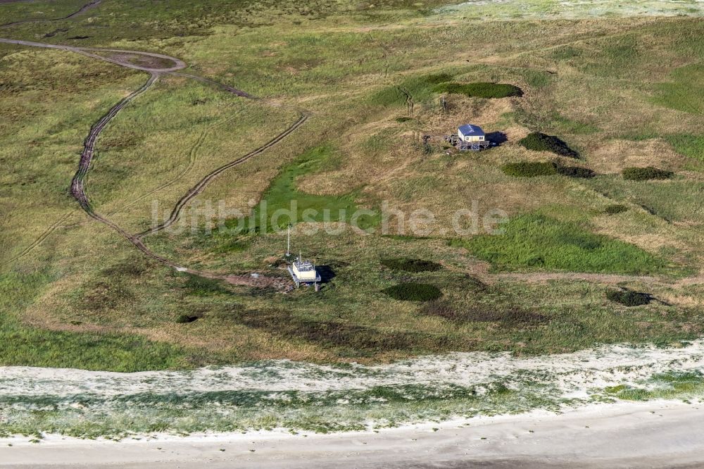 Luftbild Scharhörn - Nigehörn und Scharhörn in der Nordsee im Wattenmeer vor Cuxhaven im Bundesland Hamburg, Deutschland