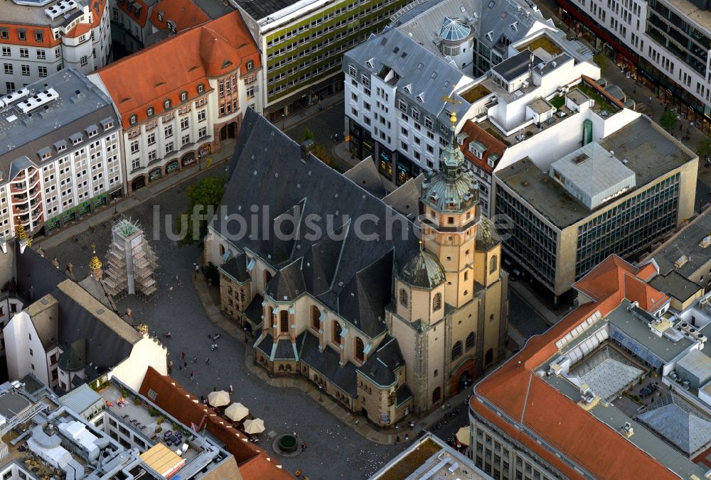 Leipzig aus der Vogelperspektive: Nikolaikirche in Leipzig im Bundesland Sachsen