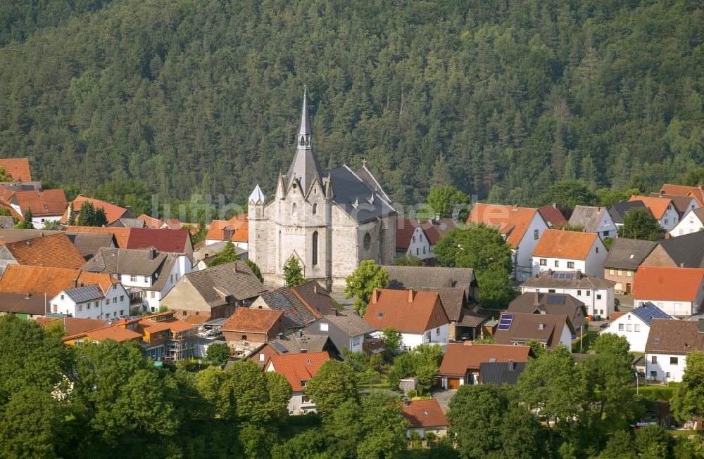 Luftbild Marsberg - Nikolaikirche in Marsberg in Nordrhein-Westfalen