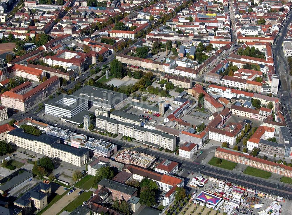 Potsdam von oben - Nikolaikirche und Ministerium von Potsdam