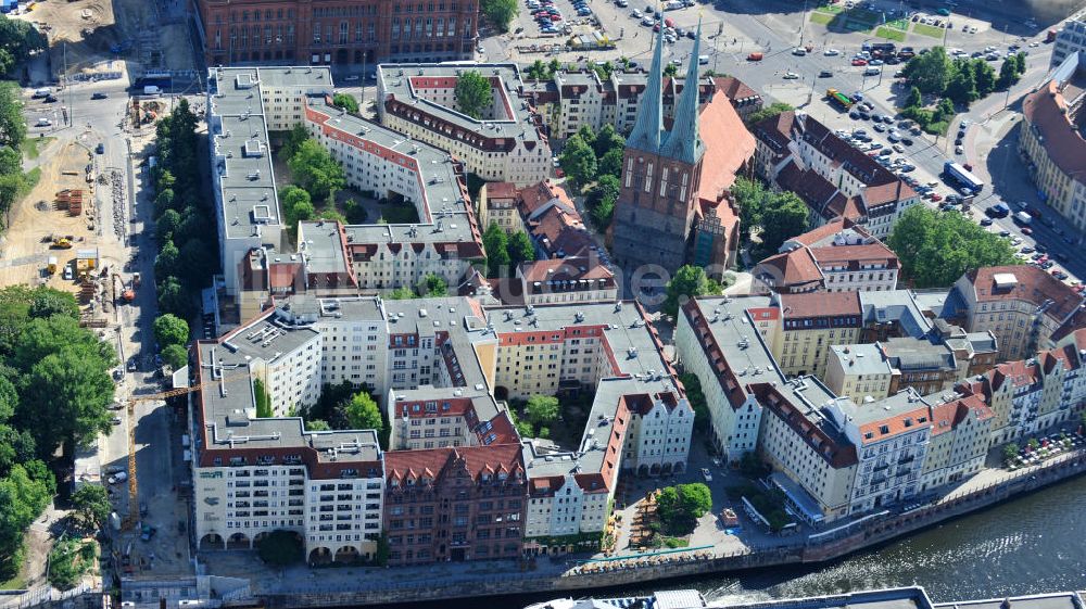 Luftbild Berlin Mitte - Nikolaiviertel Berlin-Mitte