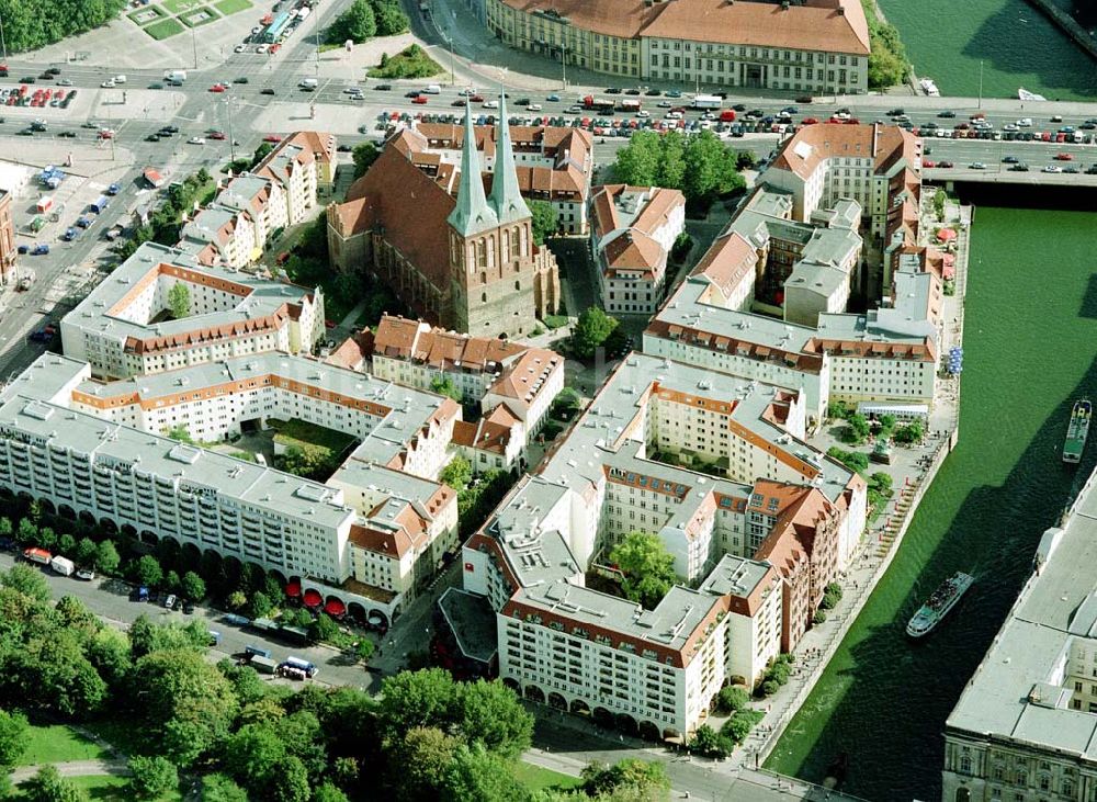 Berlin von oben - Nikolaiviertel in Berlin - Mitte.