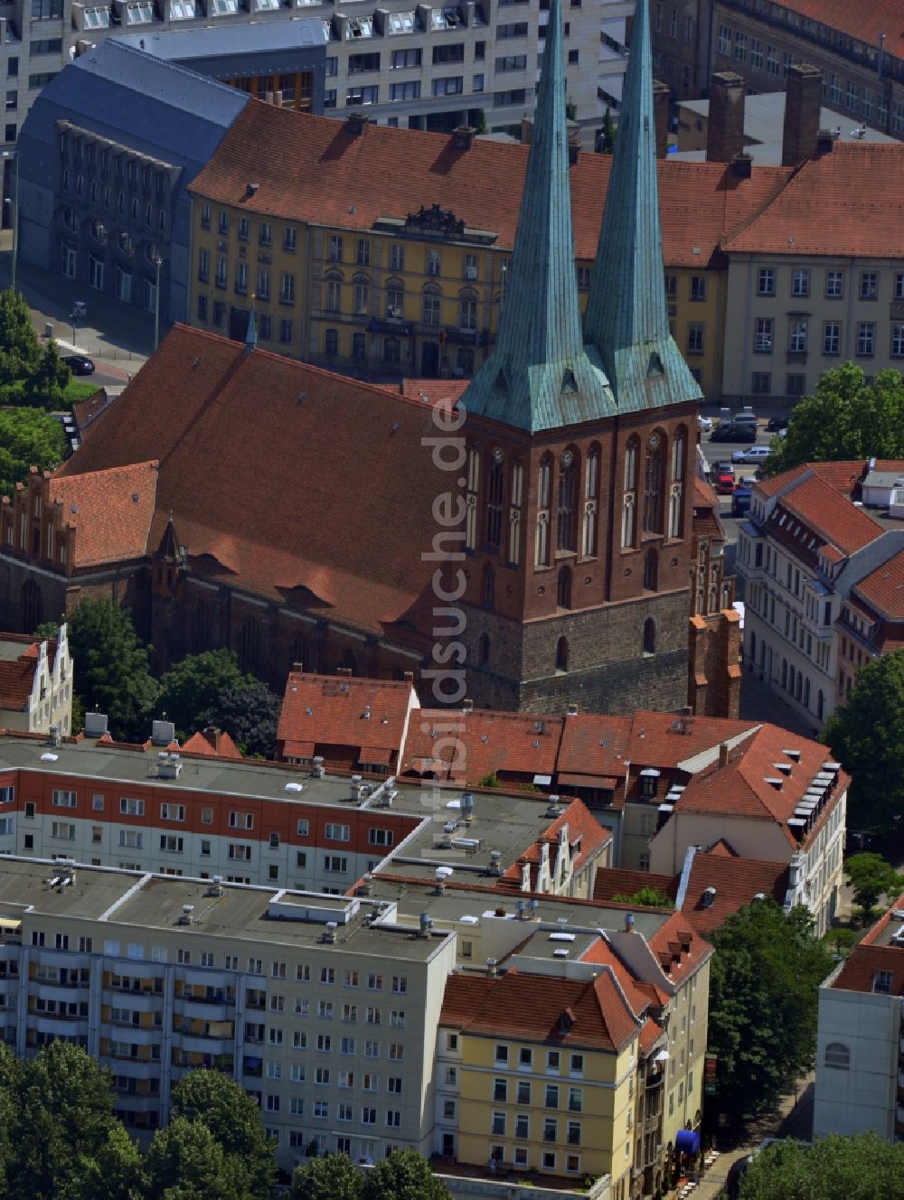 Berlin Mitte von oben - Nikolaiviertel in Berlin-Mitte