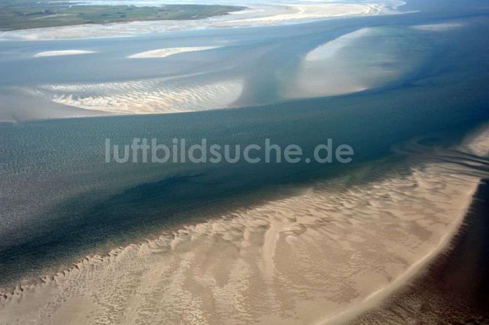 Luftaufnahme Hallig Süderoog - Nordfriesisches Wattenmeer bei der Hallig Süderoog