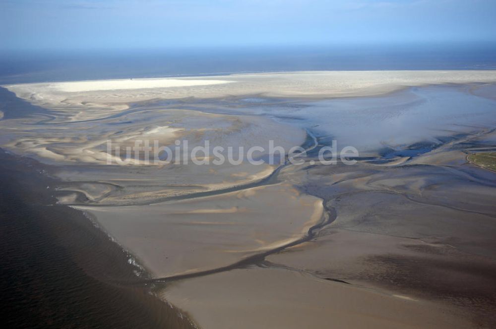 Luftaufnahme Hallig Süderoog - Nordfriesisches Wattenmeer bei der Hallig Süderoog