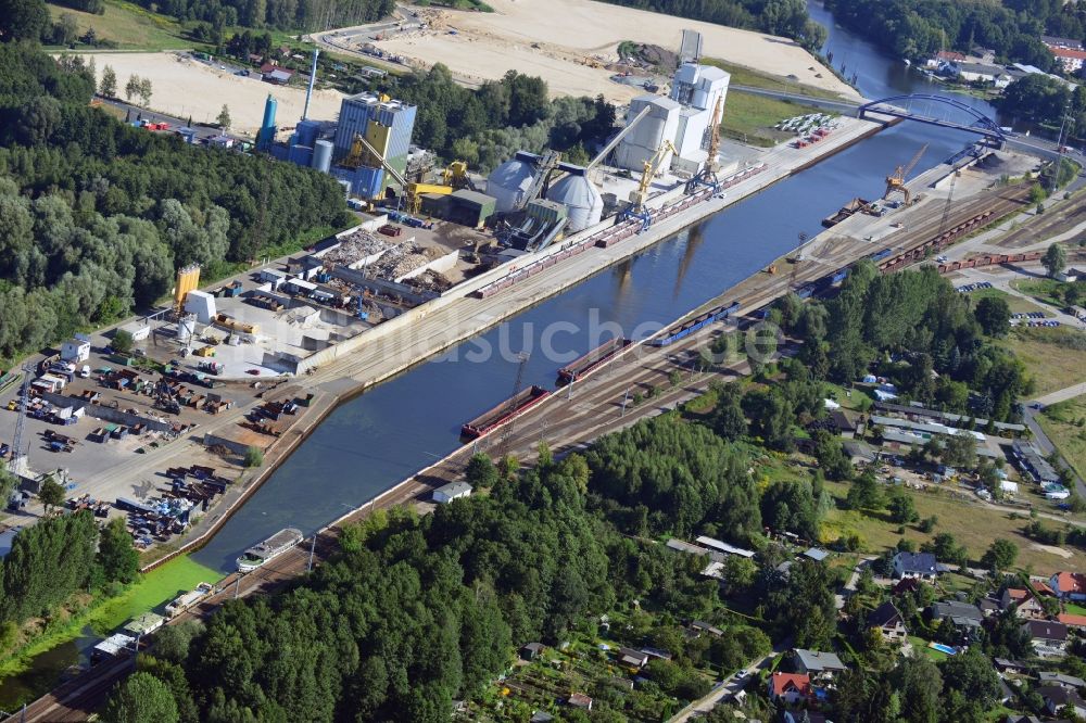 Königs Wusterhausen von oben - Nordhafen am Nottekanal in Königs Wusterhausen im Bundesland Brandenburg