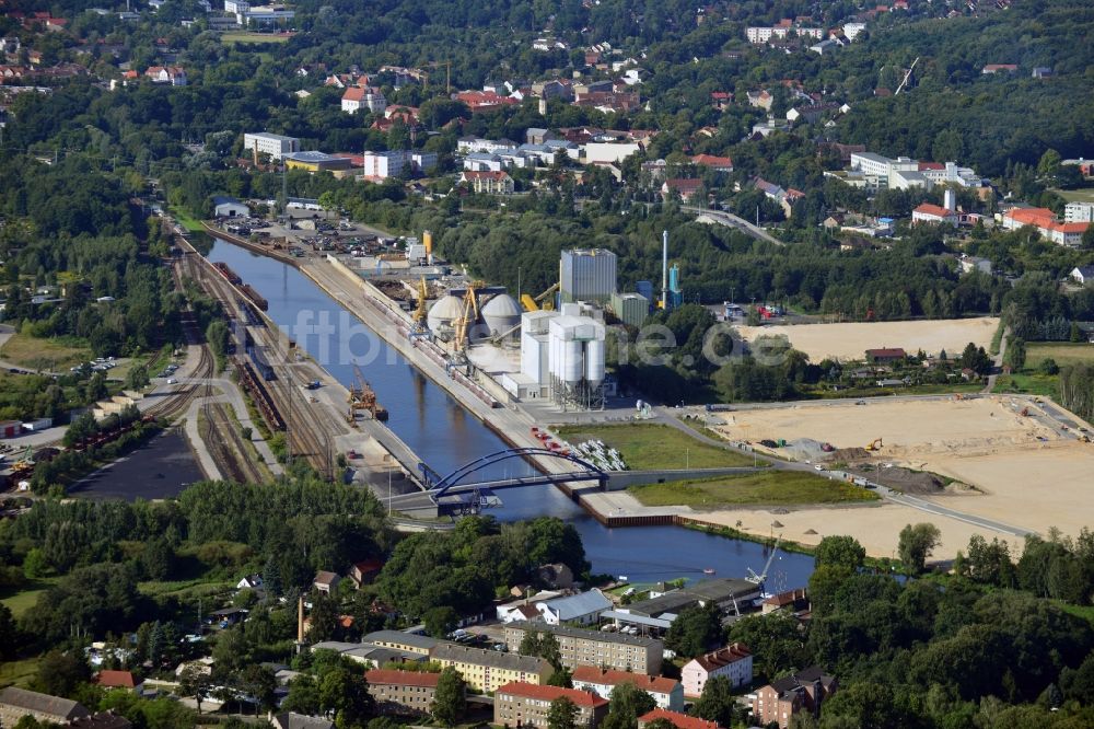 Luftbild Königs Wusterhausen - Nordhafen am Nottekanal in Königs Wusterhausen im Bundesland Brandenburg