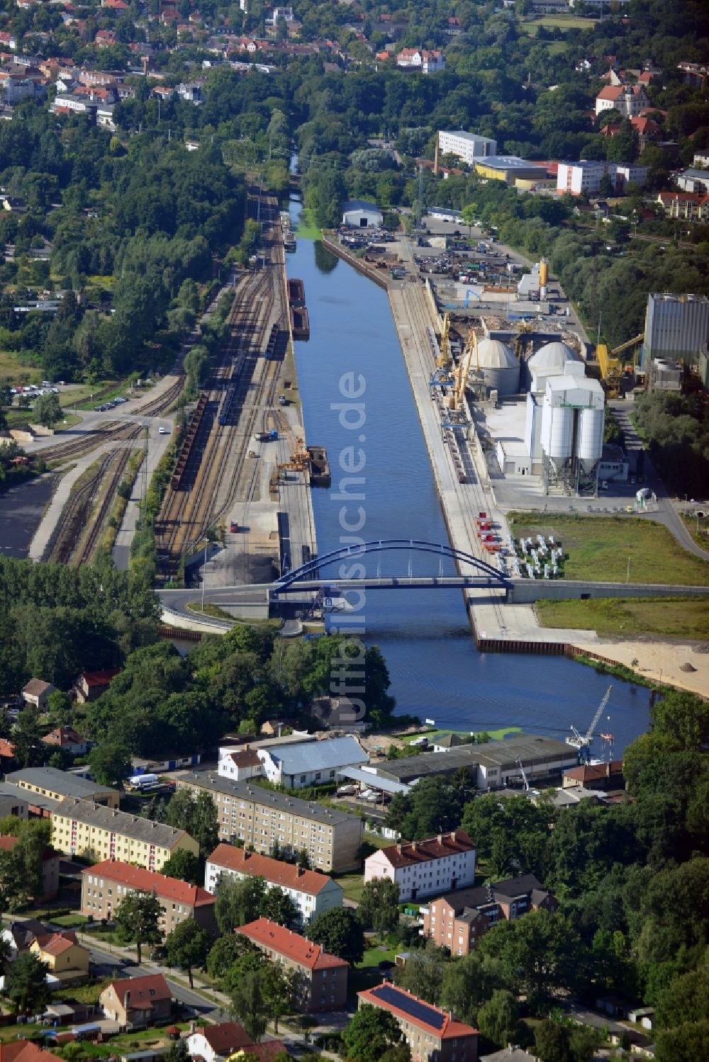 Luftaufnahme Königs Wusterhausen - Nordhafen am Nottekanal in Königs Wusterhausen im Bundesland Brandenburg