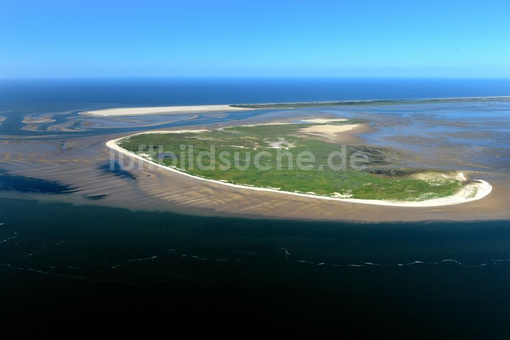 Luftbild Juist - Nordsee- Inseln Memmert und Juist mit Wattenmeer im Bundesland Niedersachsen