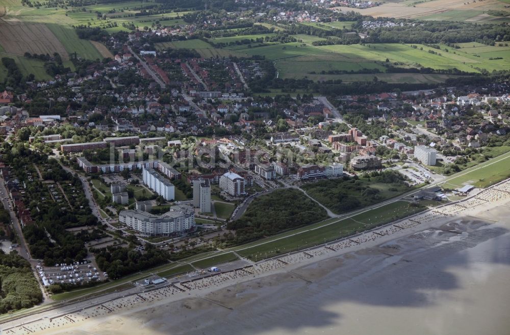 Luftaufnahme Cuxhaven - Nordseeküste vor Cuxhafen im Bundesland Niedersachsen