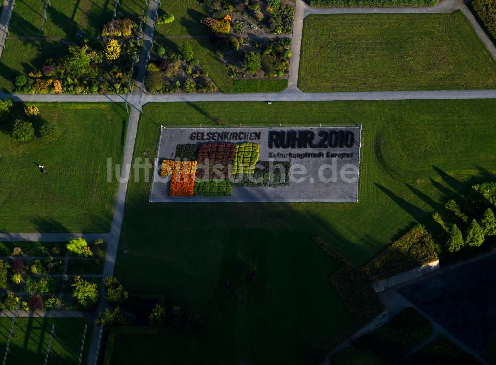 Gelsenkirchen von oben - Nordsternpark in Gelsenkirchen im Bundesland Nordrhein-Westfalen NRW