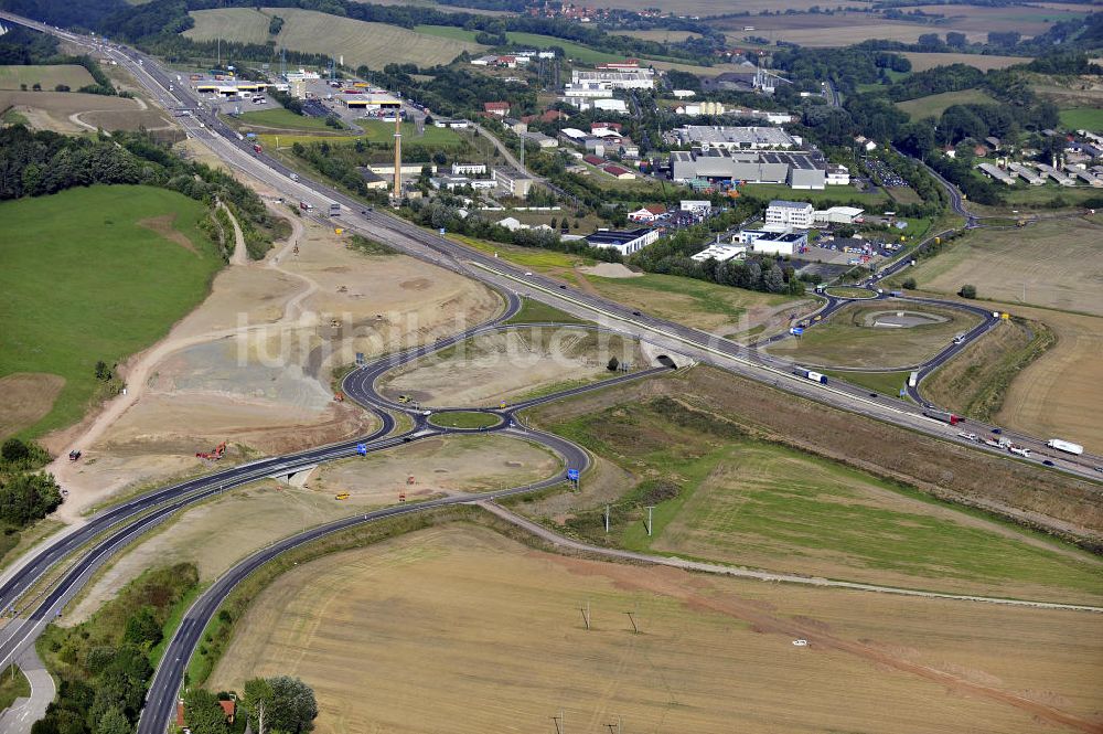 Eisenach aus der Vogelperspektive: Nordverlegung / Umfahrung Hörselberge der Autobahn E40 / A4 in Thüringen