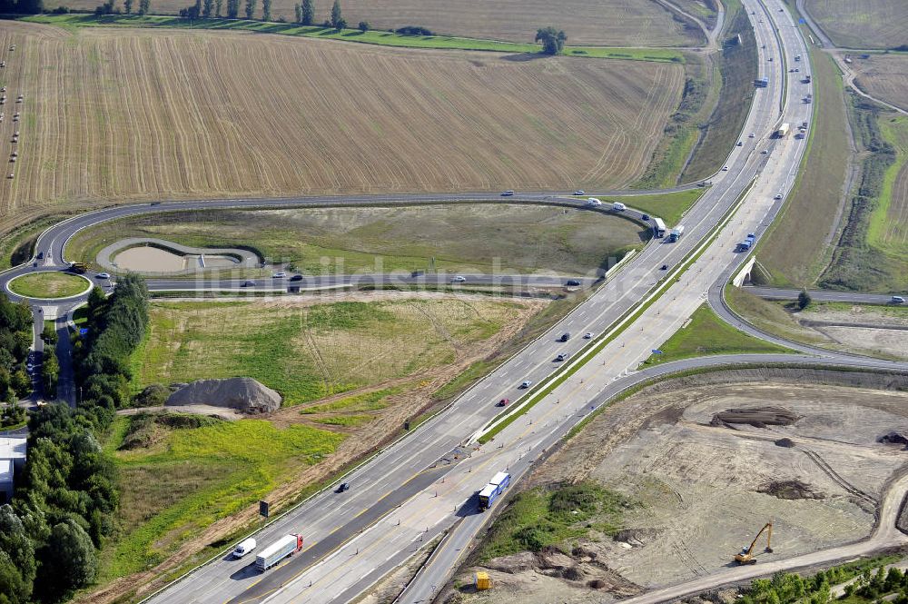 Eisenach aus der Vogelperspektive: Nordverlegung / Umfahrung Hörselberge der Autobahn E40 / A4 in Thüringen