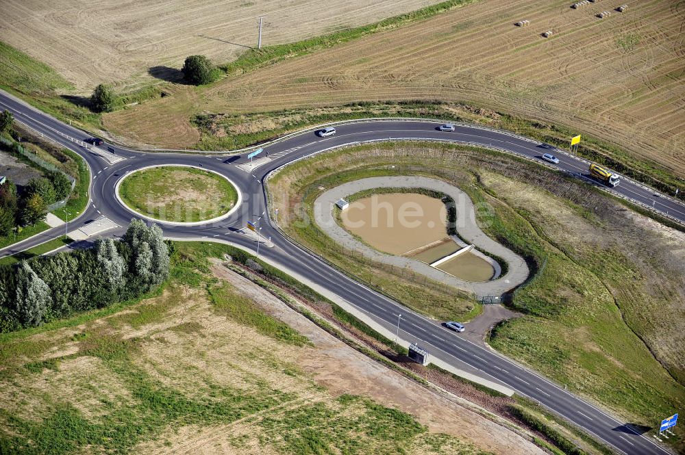 Luftaufnahme Eisenach - Nordverlegung / Umfahrung Hörselberge der Autobahn E40 / A4 in Thüringen