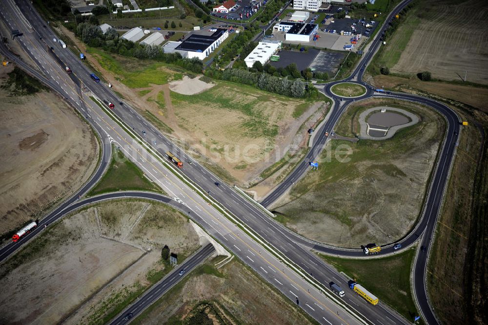 Eisenach von oben - Nordverlegung / Umfahrung Hörselberge der Autobahn E40 / A4 in Thüringen