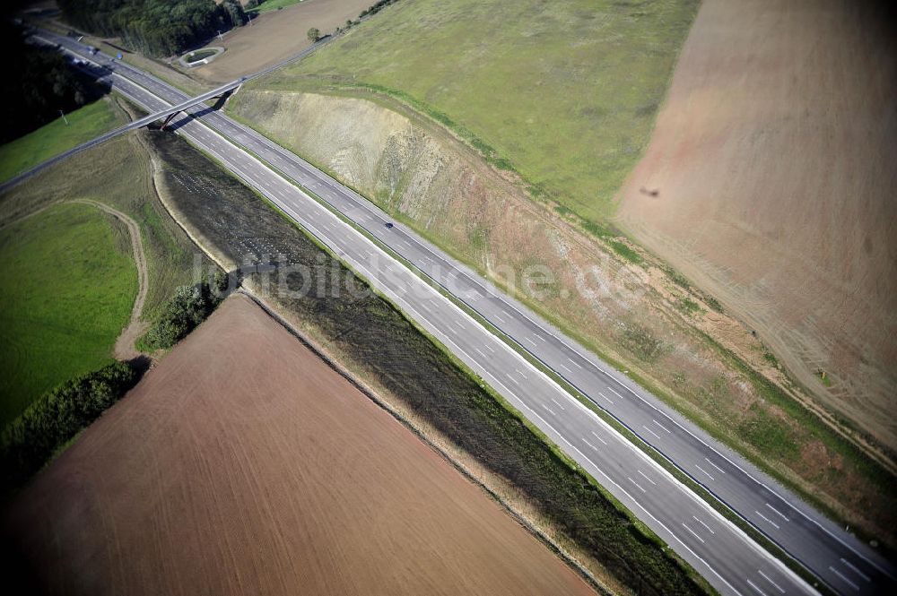 Eisenach aus der Vogelperspektive: Nordverlegung / Umfahrung Hörselberge der Autobahn E40 / A4 in Thüringen