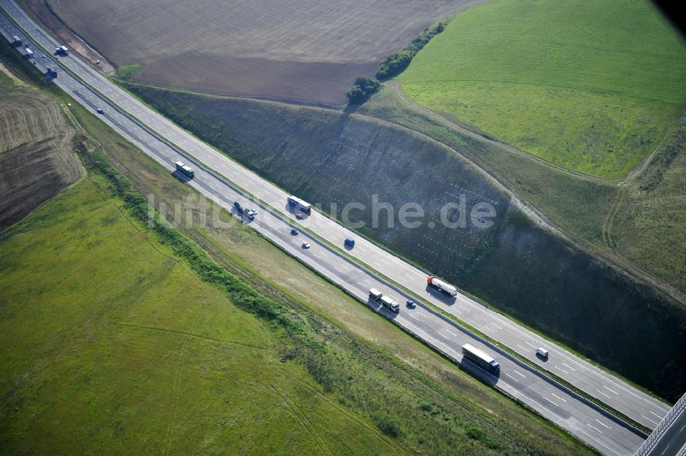 Eisenach von oben - Nordverlegung / Umfahrung Hörselberge der Autobahn E40 / A4 in Thüringen