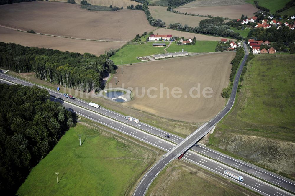 Luftbild Eisenach - Nordverlegung / Umfahrung Hörselberge der Autobahn E40 / A4 in Thüringen