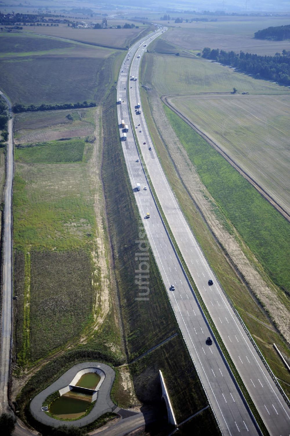 Luftaufnahme Eisenach - Nordverlegung / Umfahrung Hörselberge der Autobahn E40 / A4 in Thüringen