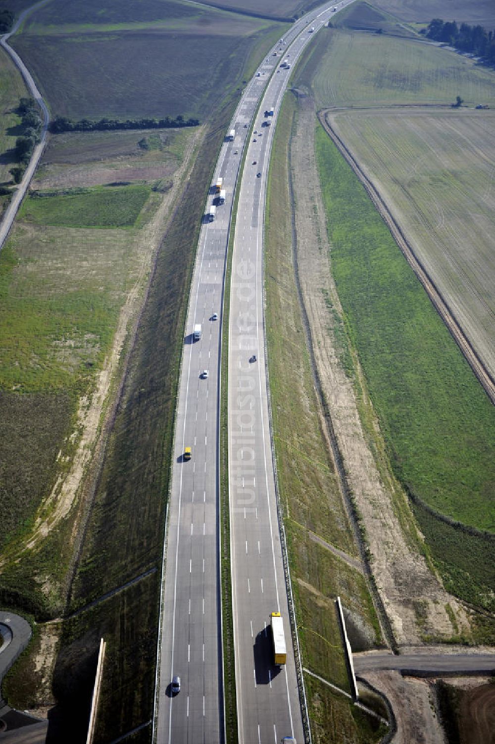 Eisenach von oben - Nordverlegung / Umfahrung Hörselberge der Autobahn E40 / A4 in Thüringen