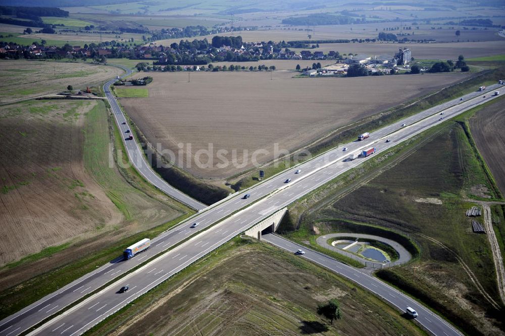 Eisenach aus der Vogelperspektive: Nordverlegung / Umfahrung Hörselberge der Autobahn E40 / A4 in Thüringen