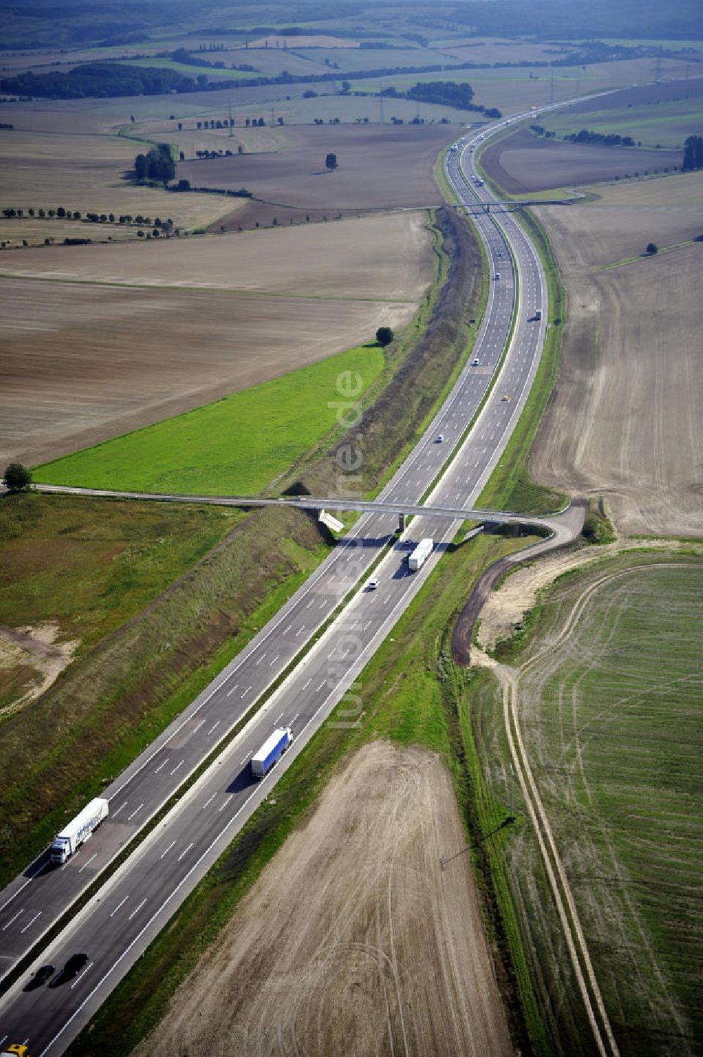 Luftaufnahme Eisenach - Nordverlegung / Umfahrung Hörselberge der Autobahn E40 / A4 in Thüringen