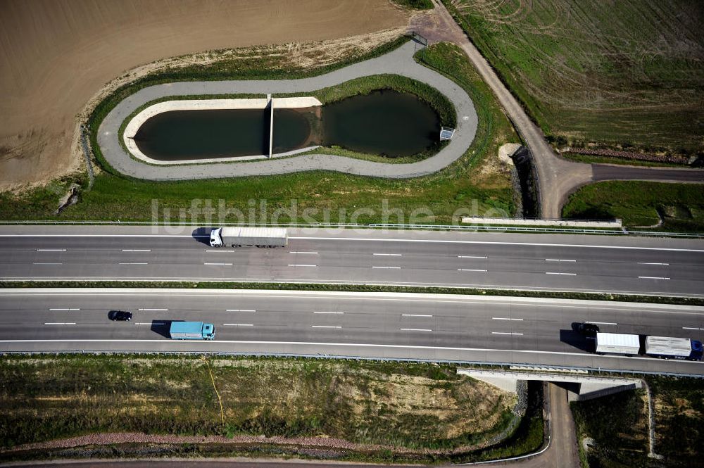 Luftaufnahme Eisenach - Nordverlegung / Umfahrung Hörselberge der Autobahn E40 / A4 in Thüringen