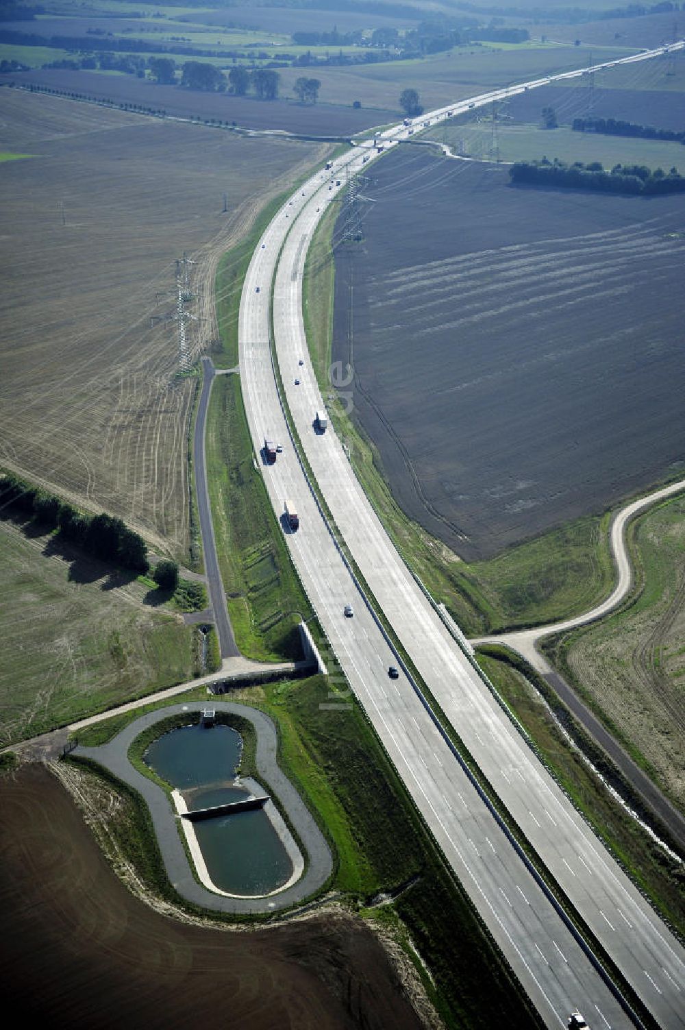 Luftaufnahme Eisenach - Nordverlegung / Umfahrung Hörselberge der Autobahn E40 / A4 in Thüringen