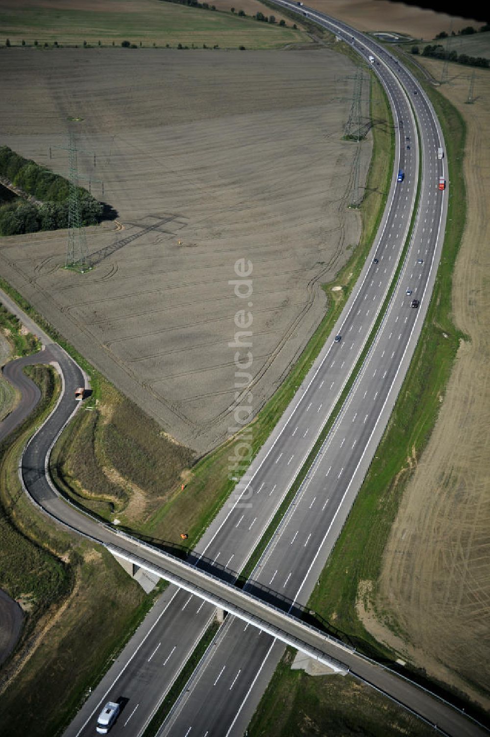 Luftbild Eisenach - Nordverlegung / Umfahrung Hörselberge der Autobahn E40 / A4 in Thüringen