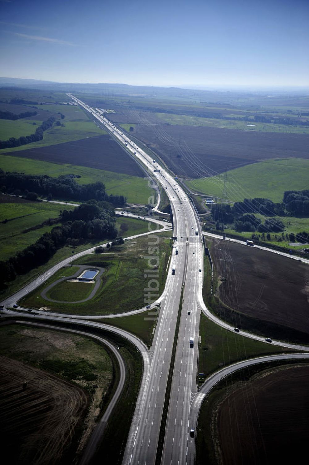 Eisenach von oben - Nordverlegung / Umfahrung Hörselberge der Autobahn E40 / A4 in Thüringen