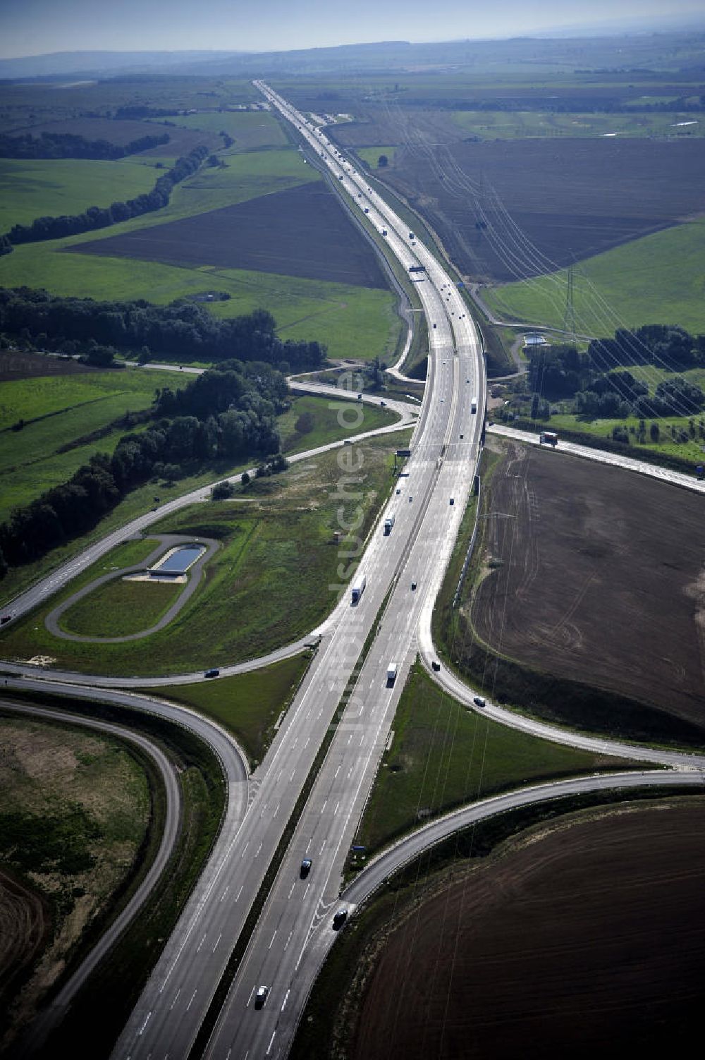 Eisenach aus der Vogelperspektive: Nordverlegung / Umfahrung Hörselberge der Autobahn E40 / A4 in Thüringen