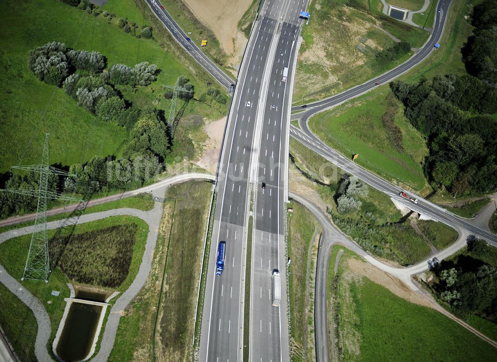 Eisenach aus der Vogelperspektive: Nordverlegung / Umfahrung Hörselberge der Autobahn E40 / A4 in Thüringen