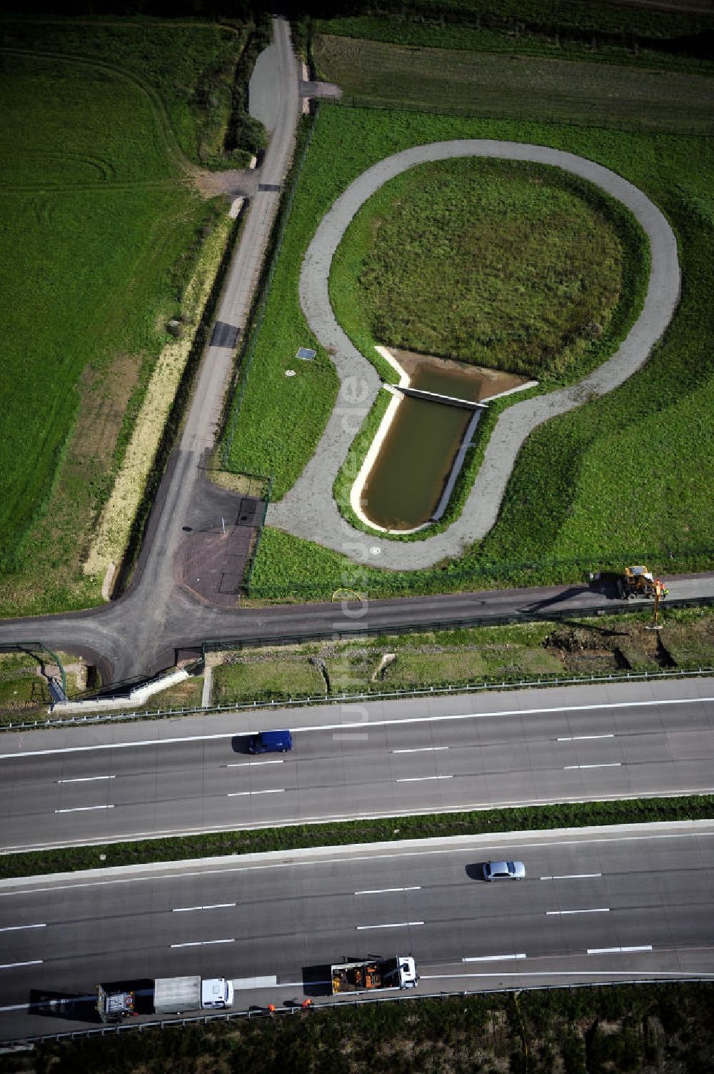 Eisenach aus der Vogelperspektive: Nordverlegung / Umfahrung Hörselberge der Autobahn E40 / A4 in Thüringen